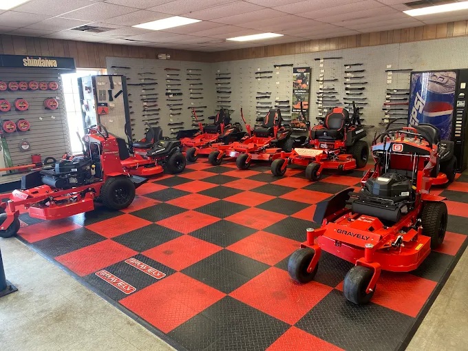 Premium lawnmowers and small engine equipment in Texas City showroom
